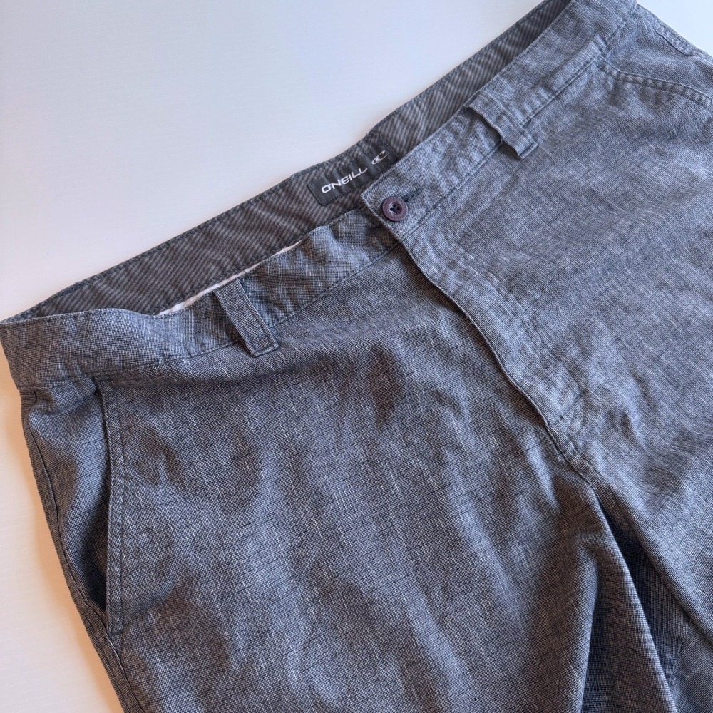 O'Neill Mens Hybrid Shorts Size 40 Charcoal Gray Heather Flat Front Beach